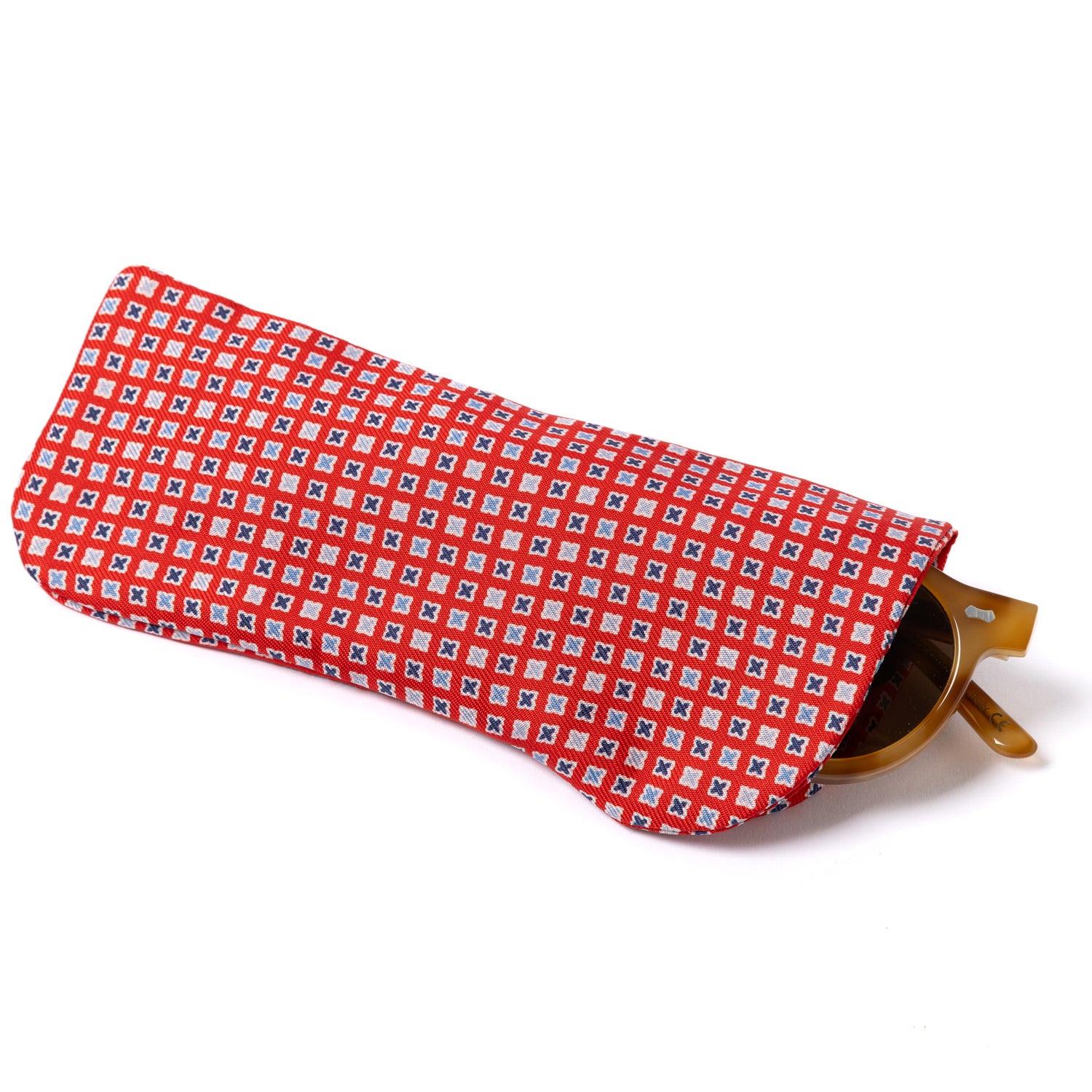 Brillenetui "Silk Case" aus bedruckter Seide - Handarbeit